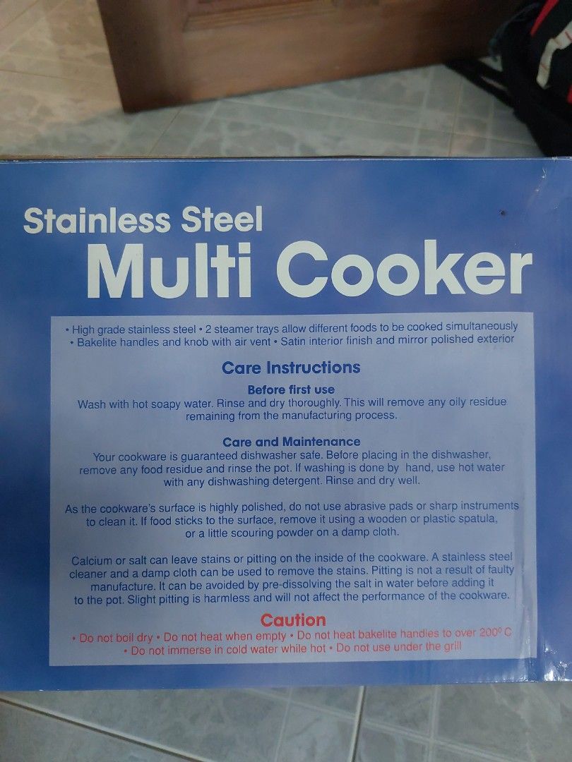 Stainless steel multi cooker TV Home Appliances Kitchen Appliances Kettles Airpots on Carousell