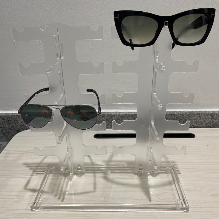 Transparent 10 Spectacles Display Rack Sunglasses Eye Glasses Stand ...