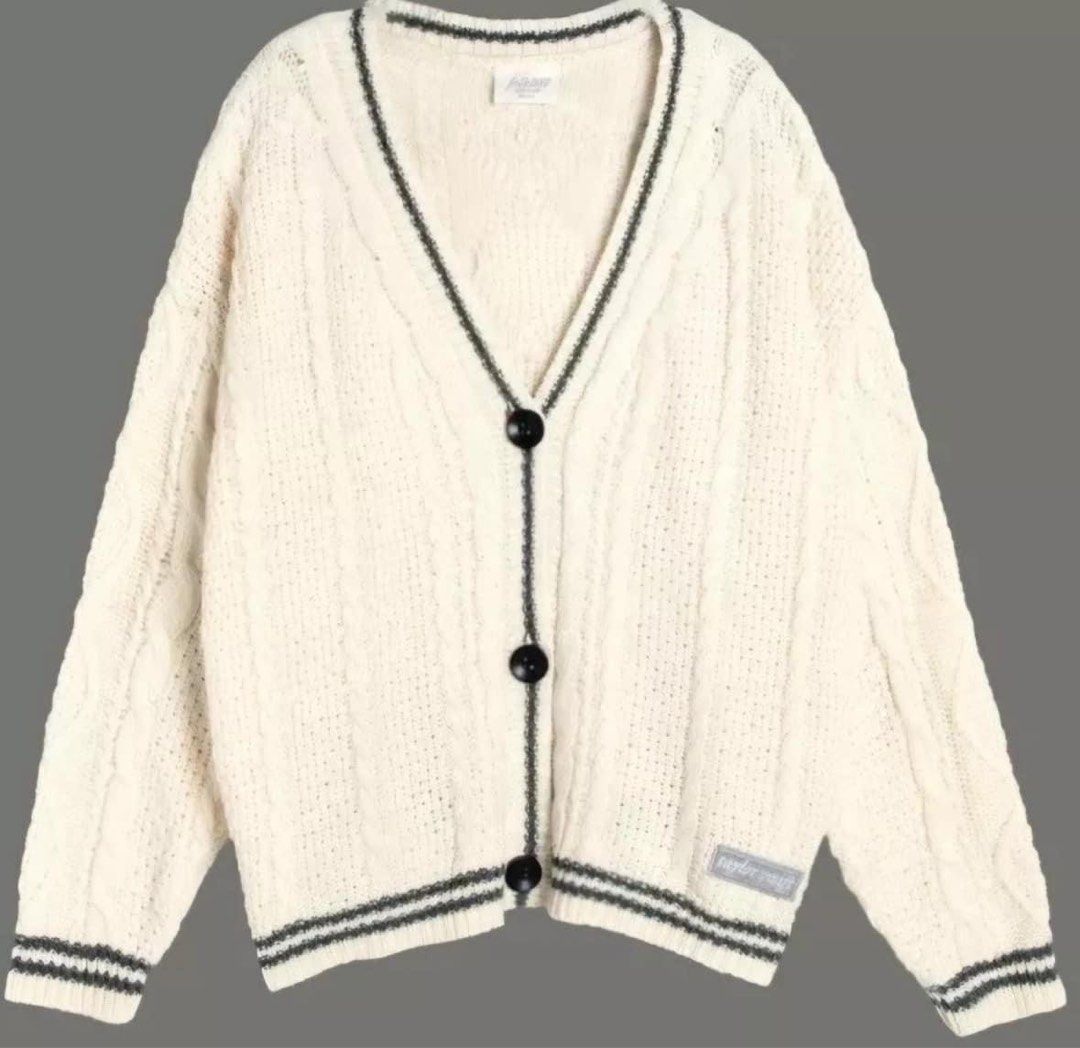 thumbnail image 2 of Taylor Swift Folklore Cardigan – Cable-Knit – Oversized – V-Neck – Long Sleeve – Women's – New With Tags 2 of 4