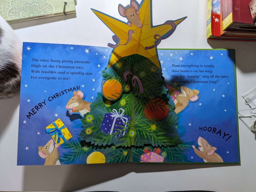 The Very Merry Mice (Pop-up book) (Category: Children's Books) located in Paranaque City. Submitted by books.etcetera (Listing ID 1319395799, Image 3). Description: It's Christmas Eve and all the mice are full of festive cheer. So come and help them celebrate their favorite time of year! Join the cheeky little mice as they play amongst the ice, snow and mistletoe in this festive pop-up book that toddlers will adore! Recommended for ages 3+.