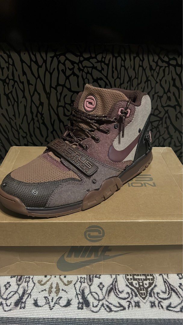 Travis Scott x Nike Air Trainer 1 SP Wheat Luxury Sneakers Footwear on Carousell
