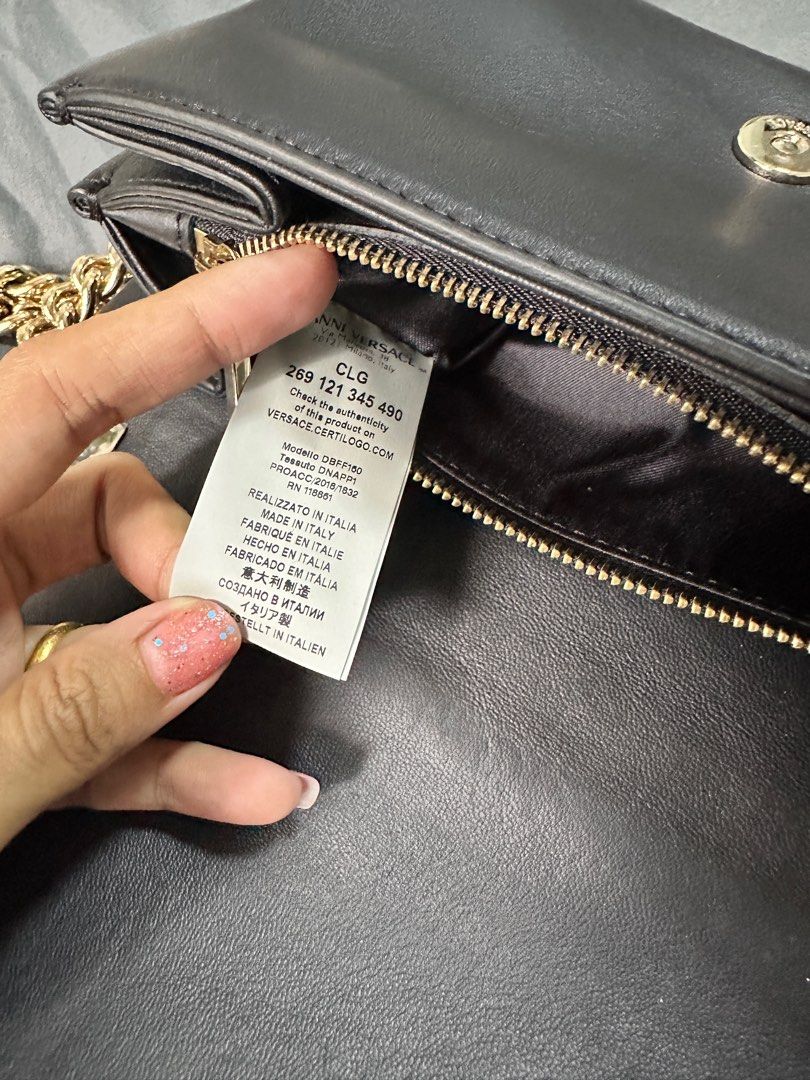 Versace saffiano leather satchel on sale