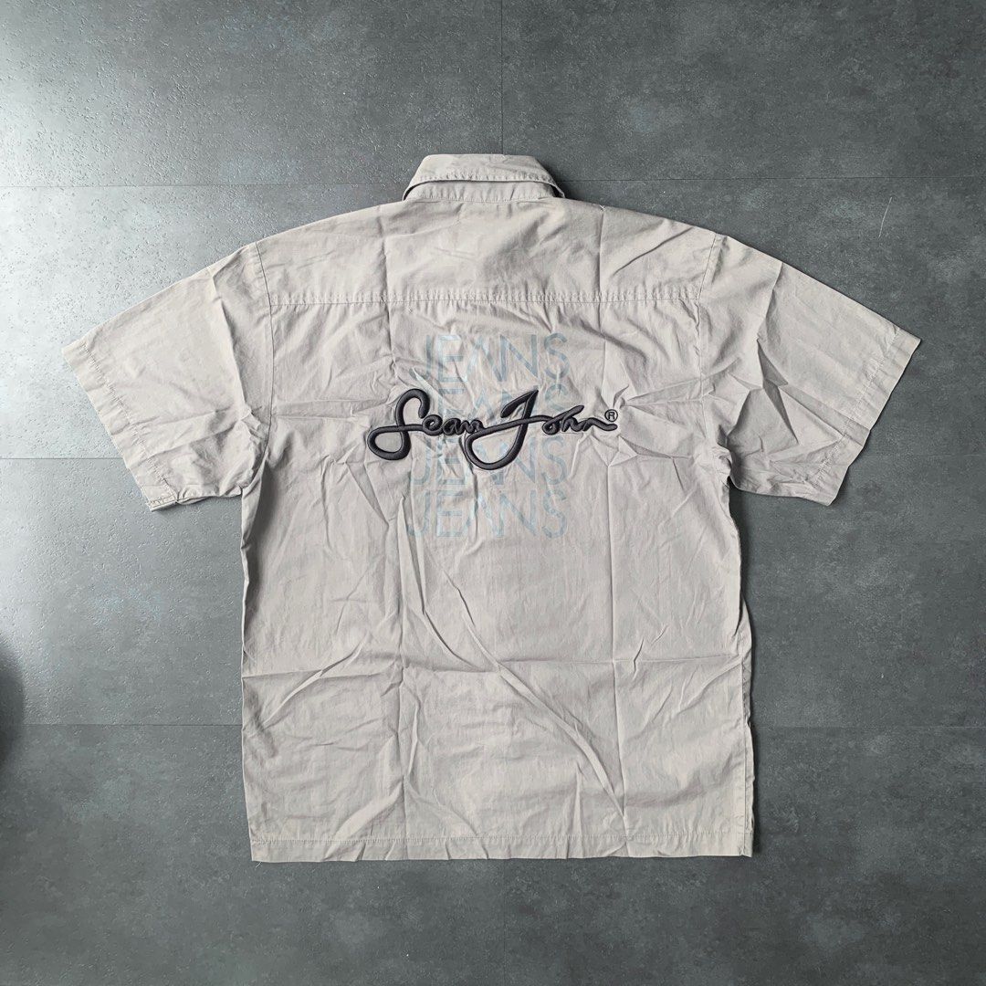 Vintage Sean John Embroidered Polo Tee Shirt Men s Fashion Tops Sets Tshirts Polo Shirts on Carousell