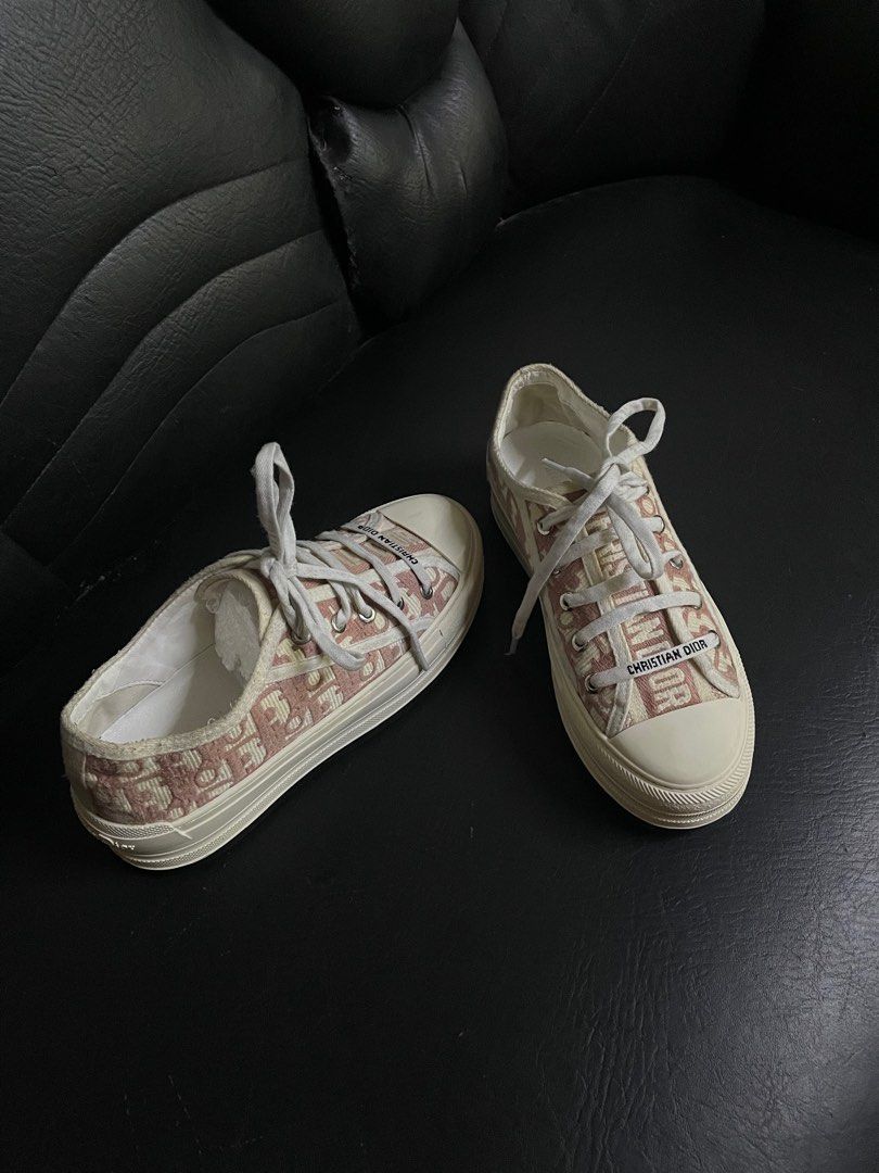 Walk 'n Dior Platforms (Pink Oblique) (Category: Sneakers & Footwear) located in Cavite. Submitted by dailyfitzph (Listing ID 1319389133, Image 2). Description: Size 7 (37 Euro) - Excellent Condition - Dior accessories and laces - Authenticity of this brand is based only on entrupy of my colleague. - Boxed delivery for safety of the sneaker. .