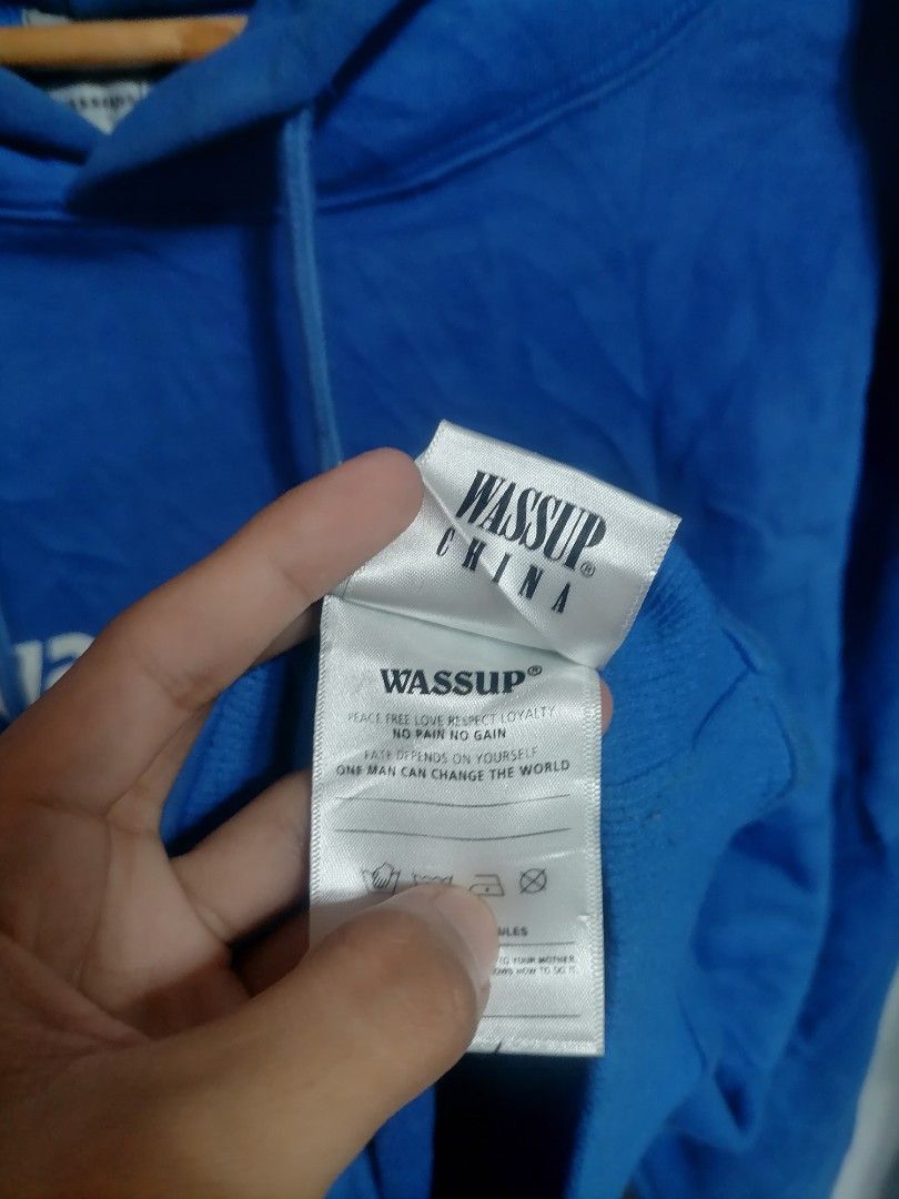 Wassup Hoodie (Category: Coats, Jackets and Outerwear) located in Cavite. Submitted by peter412 (Listing ID 1319420668, Image 3). Description: 26x28 Need wash only.