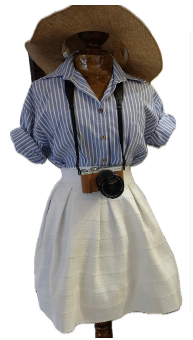 White bandage flared skirt outlet