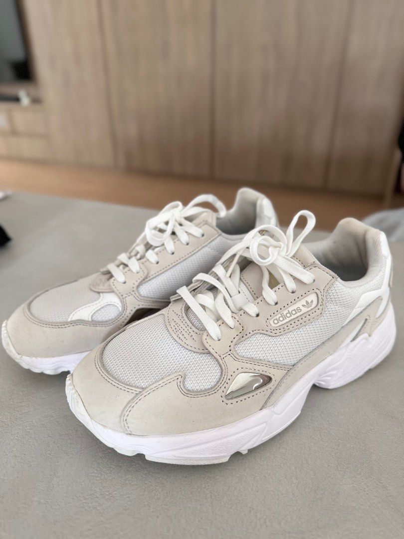 Adidas falcon womens triple white discount