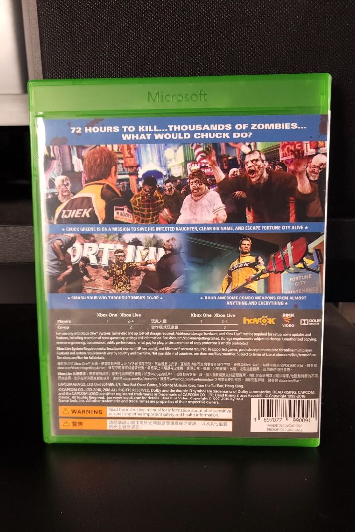 XBOX ONE DEADRISING 2 (Category: Xbox) located in Las Pinas. Submitted by dbeansmusic (Listing ID 1319460270, Image 3). Description: FOR SALE ONLY. NO TRADES. XBOX ONE DEADRISING 2 - SEE ACTUAL PHOTOS. Payment options: Bank Transfer/Gcash Las Pinas pickup / Shipping thru: Lalamove/LBC.