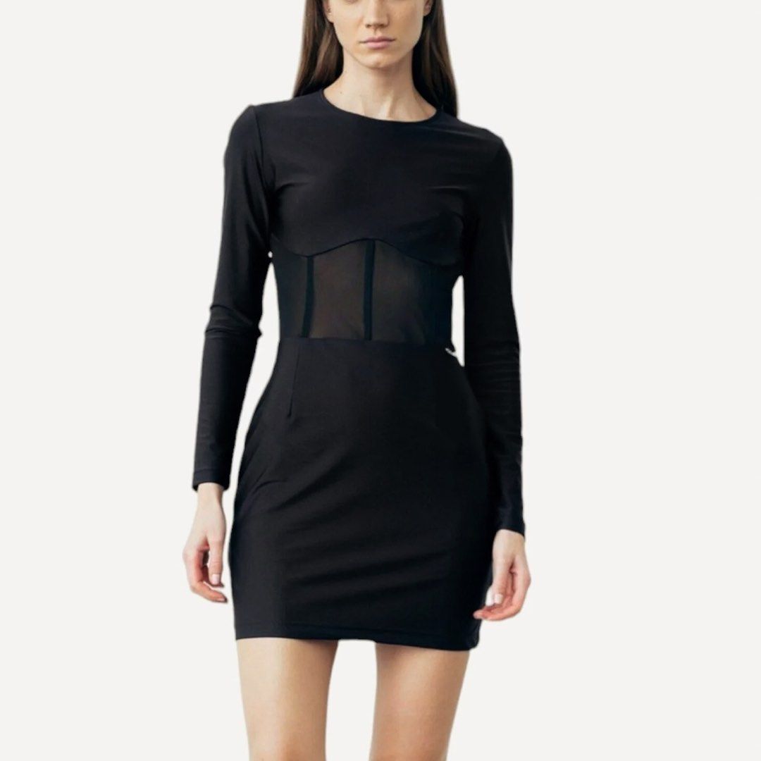white christmas dresses Zara Gown black bustier evening gown – Mia Bella Couture main image 0
