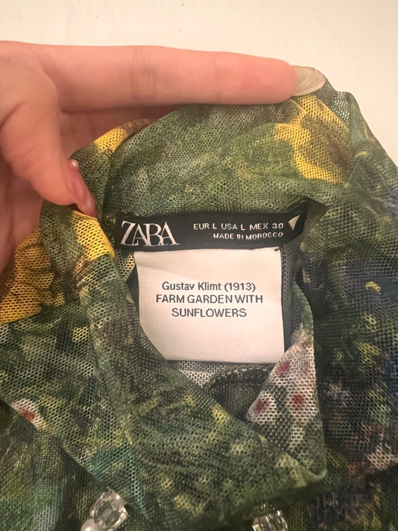 Zara Gustav Klimt 1913 Farm Garden With Sunflower Bodysuit Women s Fashion Tops Blouses on Carousell