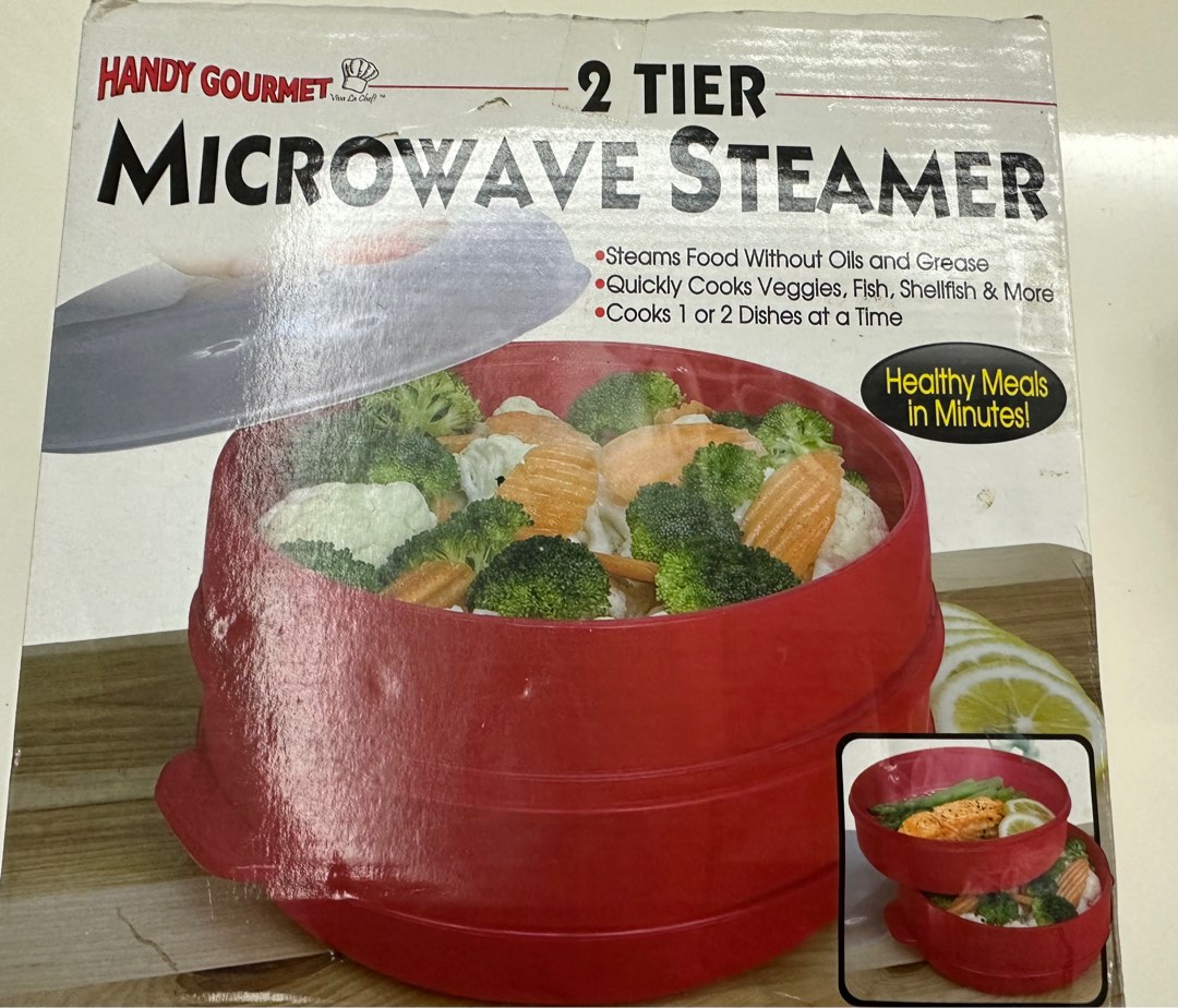 2 Tier Microwave Steamer TV Home Appliances Kitchen Appliances Other Kitchen Appliances on Carousell