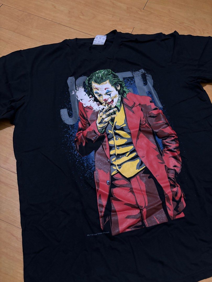 Joker shirt joaquin phoenix the dark knight tdk batman DC comics why so serious harley quinn harlequinn vintage style oversized tee tshirt t shirt Men s Fashion