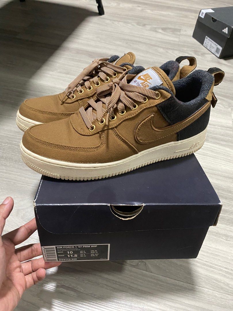 Air Force 1 07 PRM WIP NIKE X CARHARTT Men s Fashion Footwear Sneakers on Carousell