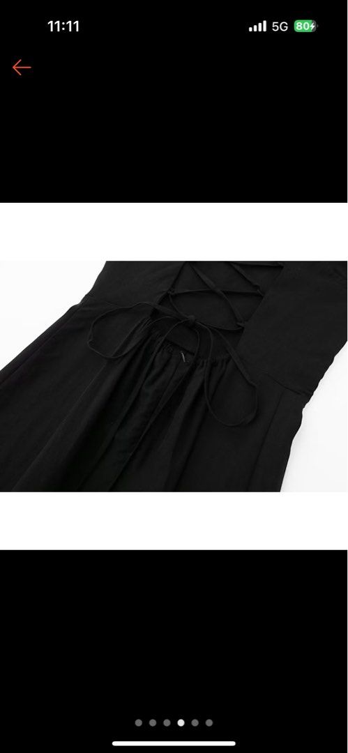 Black linen maxi dress (Category: Dresses) located in Pasig City. Submitted by roandeclutter (Listing ID 1319673579, Image 3). Description: Size: S: Bust=86cm; Length=127cm; Waist=74cm; Never worn, just tried on. Still with tag. Zara d u p e from orange app .