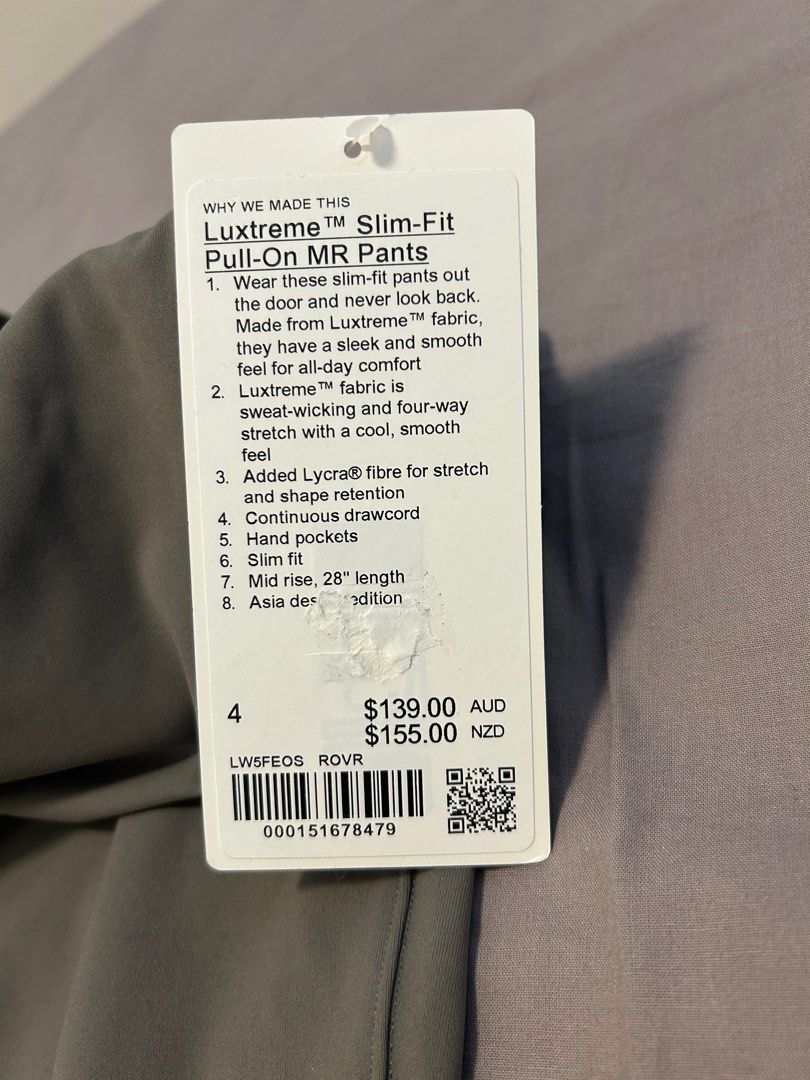 Lululemon sizing pants best sale