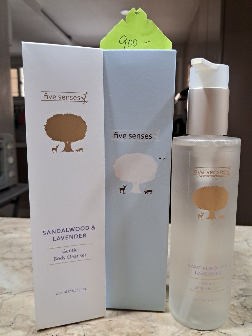 Body cleanser (Category: Bath) located in Manila. Submitted by cherrytreasures (Listing ID 1319545785, Image 1). Description: five senses sandalwood & lavender, 200ml. original, meet up o pwede pa pick up sa grab.