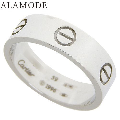 CARTIER LOVE Ring K18 White Gold WG Ring Love Ring Size 18 58 Silver Women s Fashion Jewelry Organizers Rings on Carousell