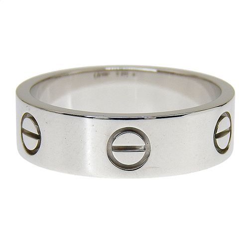 CARTIER LOVE Ring K18 White Gold WG Ring Love Ring Size 18 58 Silver Women s Fashion Jewelry Organizers Rings on Carousell