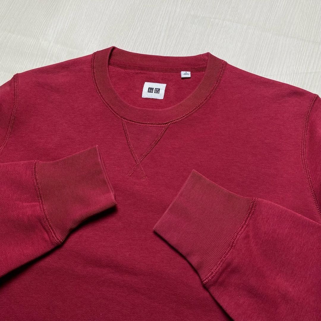 crewneck uniqlo red cn363