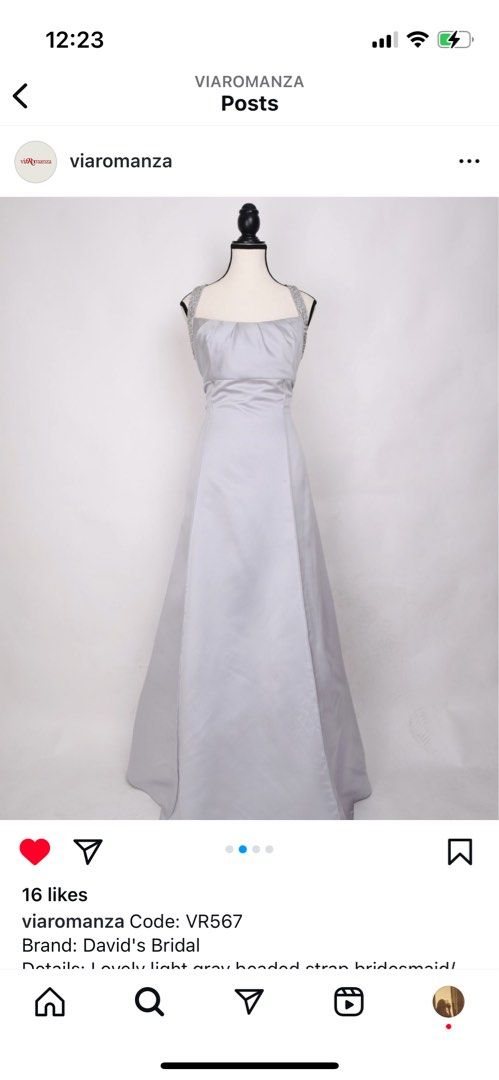 David's bridal gray dress store