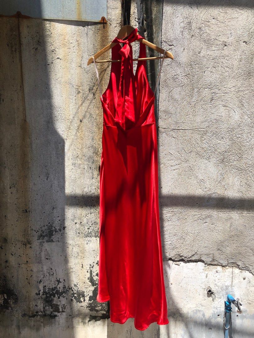 Forever 21 red satin dress clearance