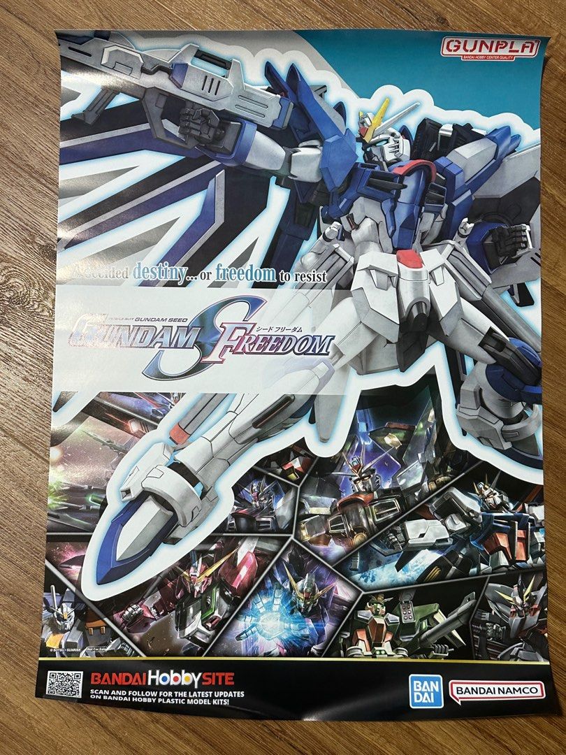 Gunpla Gundam Seed Freedom poster (Category: J-Wave Merchandise) located in Singapore. Submitted by xh.xh___._. (Listing ID 1319618869, Image 1). Description: Feel free to ask me for more information .