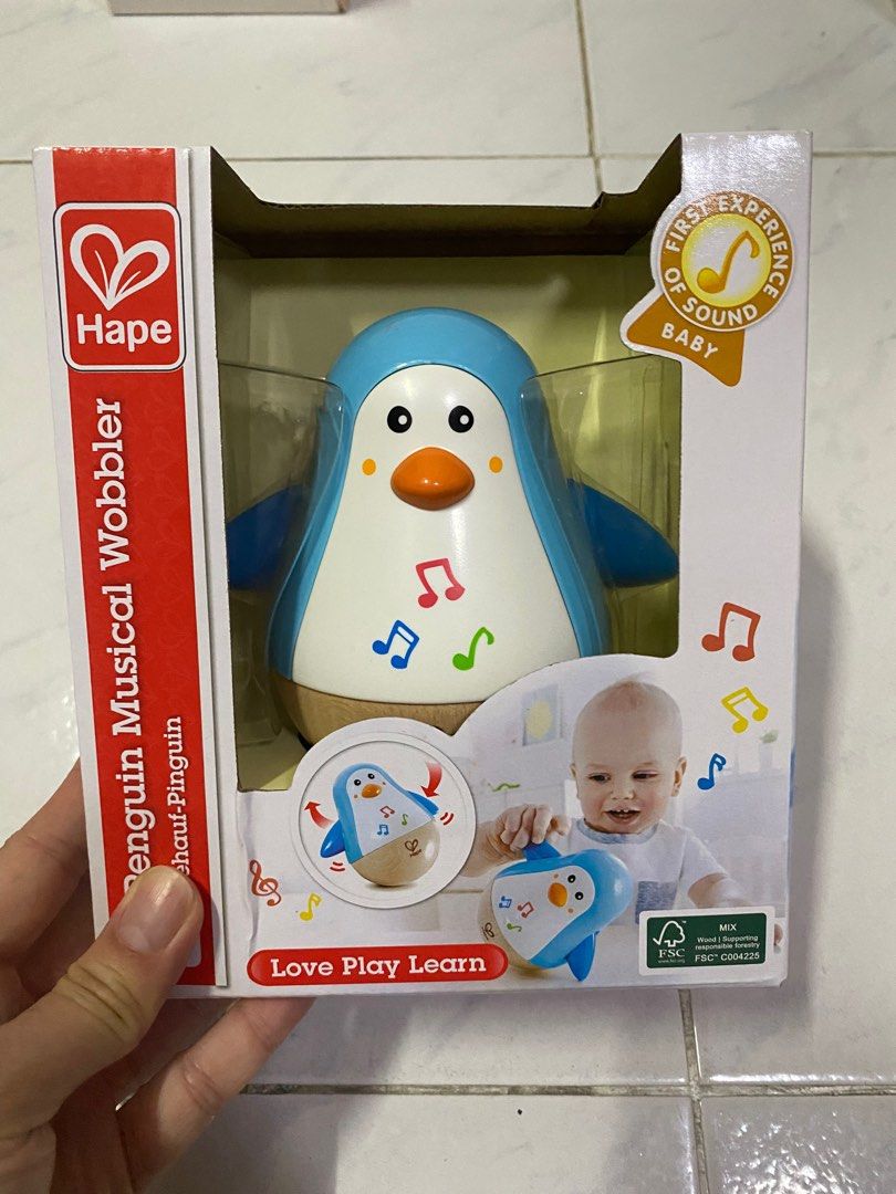 Hape penguin musical wobbler online