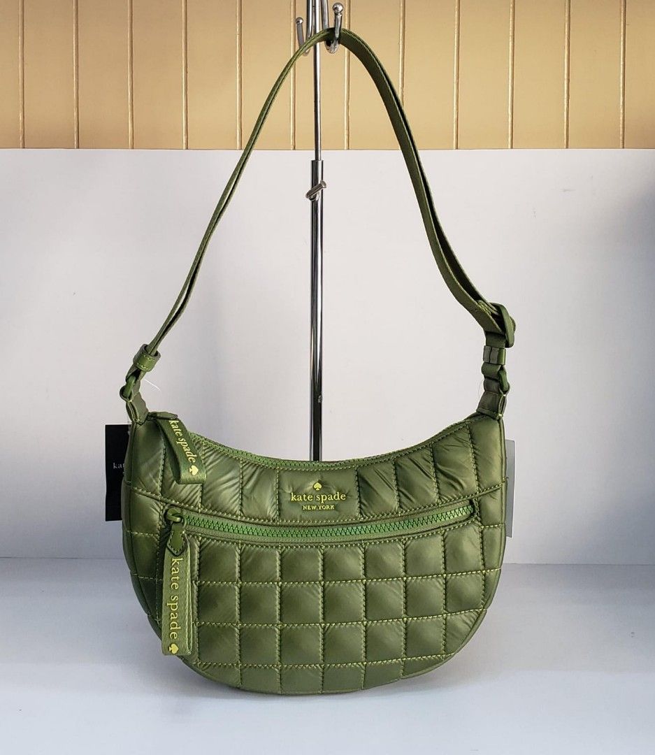 HARGA NET NO NEGO kate spade Camden Quilted Sling Bag kelp rose Barang Mewah Tas Dompet di Carousell
