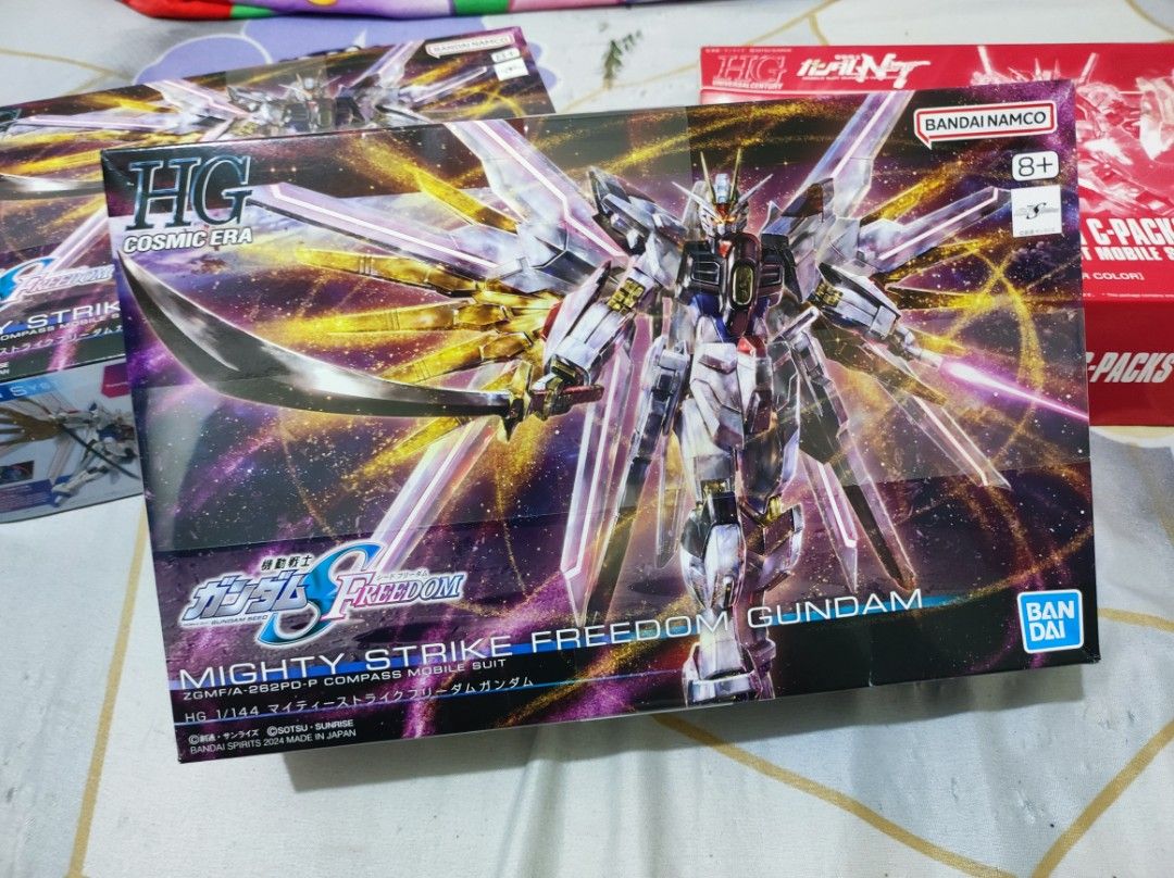 HG 1/144 Mighty Strike Freedom Gundam (Category: Gundam & Model Kits) located in Makati City. Submitted by hirakokhe79748 (Listing ID 1319655875, Image 1). Description: -Bought in Osaka, Japan -Brand New (Sealed) -COD/Pick-up (Around Ortigas Ave.)/Free delivery within Metro Manila NO LAST MINUTE HAGGLE PLEASE.