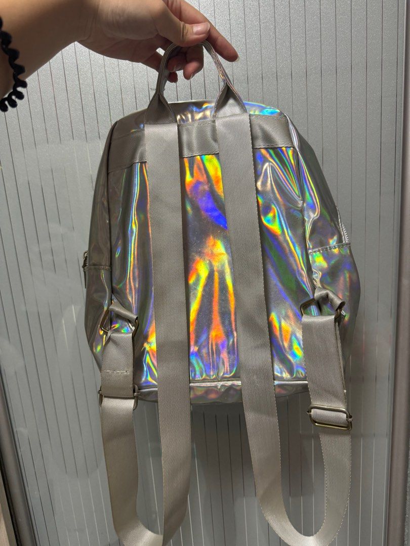 holographic small bag pack Women s Fashion Bags Wallets Backpacks on Carousell