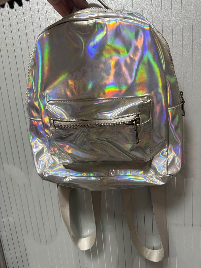 holographic small bag pack Women s Fashion Bags Wallets Backpacks on Carousell
