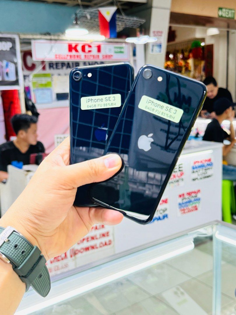 Iphone SE 2022 64GB 85bh no issues Openlin (Category: iPhone SE Series) located in San Juan City. Submitted by saabangadgetshop (Listing ID 1319526618, Image 2). Description: Onhand | Pre-owned iPhone SE 2022 64GB 85% Battery Health OPENLINE NO HIDDEN ISSUES NO HISTORY OF REPAIR 99%Smooth TEST TO SAWA RESET ALL YOU WANT NOT REFURBISHED AUTHENTIC PHONE ALL WORKING Mode of Payment : ⬇️ ▪️Cash ▪️Bank Transfer ▪️Gcash 📍Installment available here thr