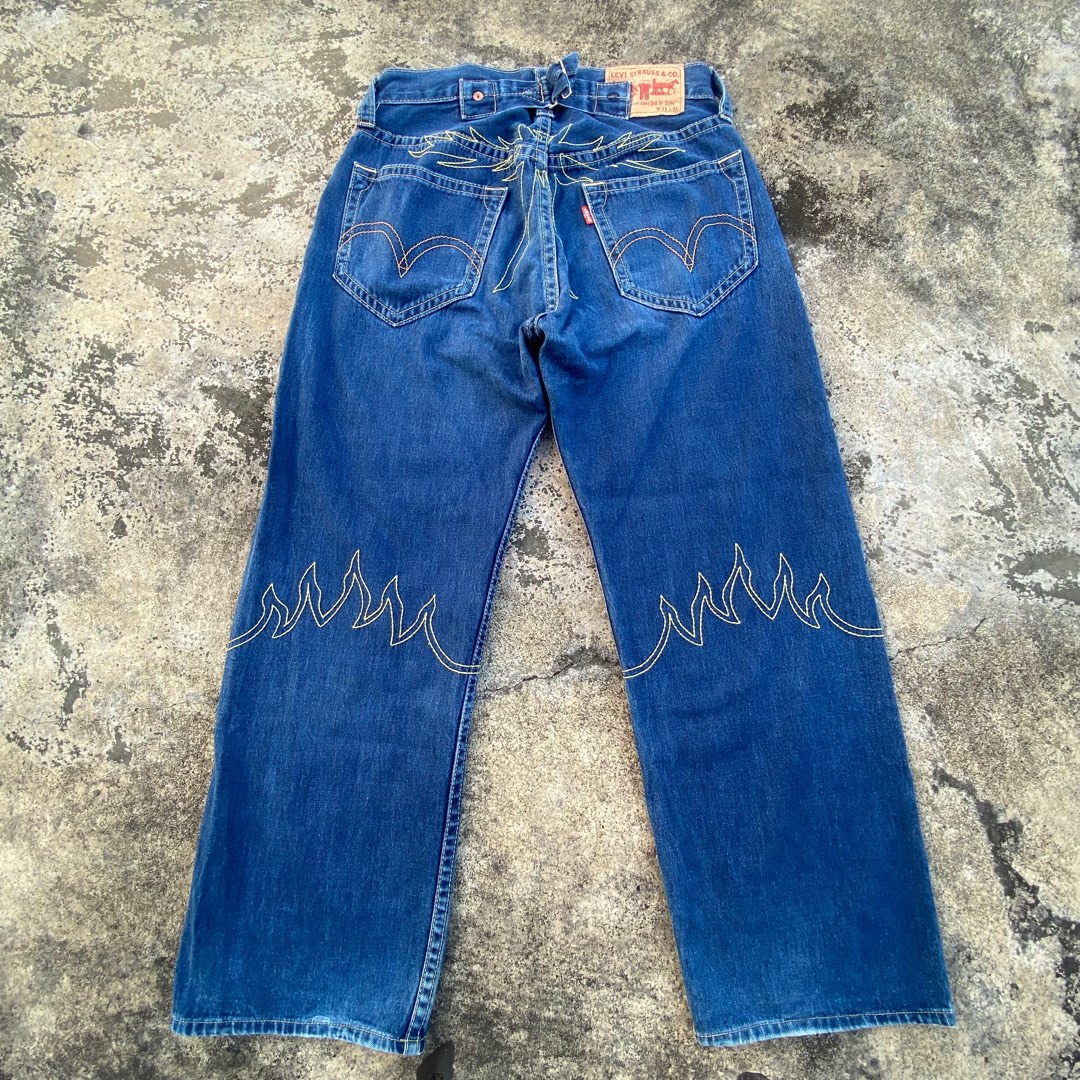Levis Buckle Jeans Flame Rare Design