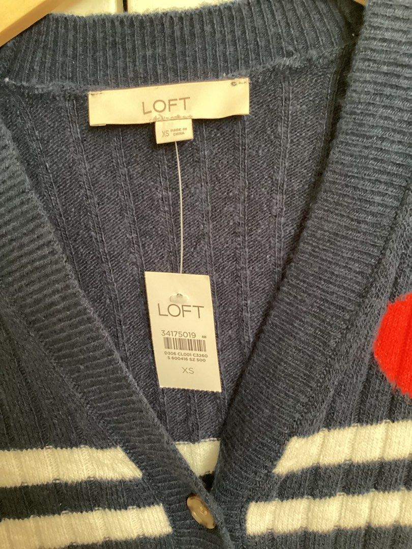 Loft navy cardigan cheap