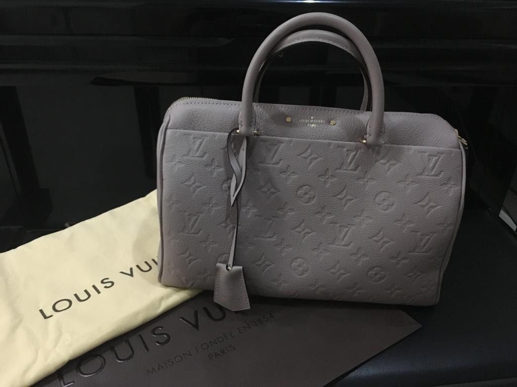Louis Vuitton Mastic Monogram Empreinte Leather Speedy Bandouliere