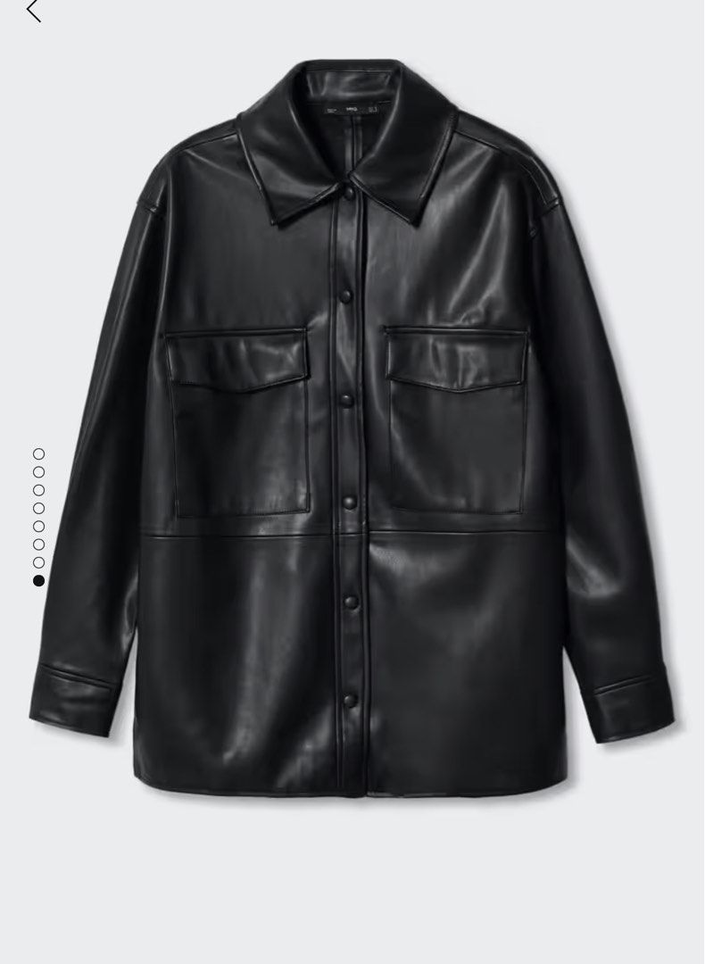 Mango Oversized Leather Overshirt/Jacket (Category: Coats, Jackets and Outerwear) located in Paranaque City. Submitted by cloudcloset01 (Listing ID 1319566294, Image 2). Description: Love this! Took good care of this. Orig price was PHP 3,995 Can fit XXS-M. It’s oversized Rfs: I have too many leather jackets .