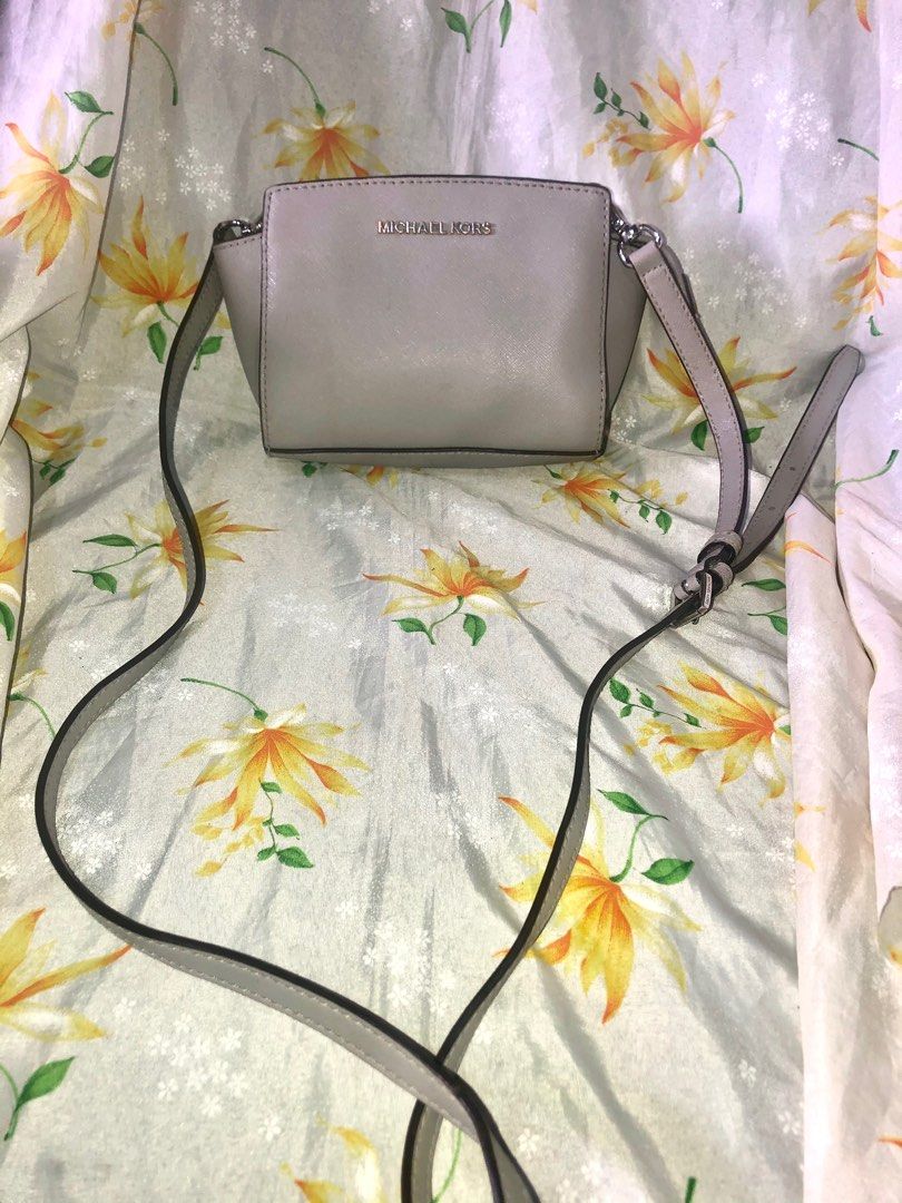 MK MICHAEL KORS gray crossbody sling bag