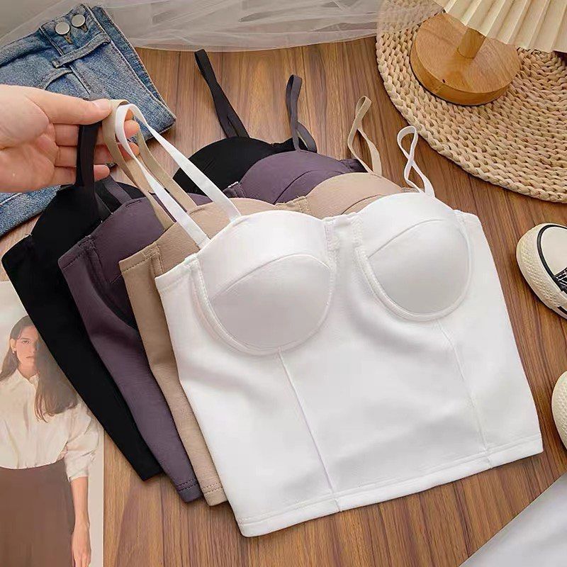 4 COLORS AA Padded Sweetheart Bustier Bralet Spag Top Women s Fashion Tops Sleeveless on Carousell