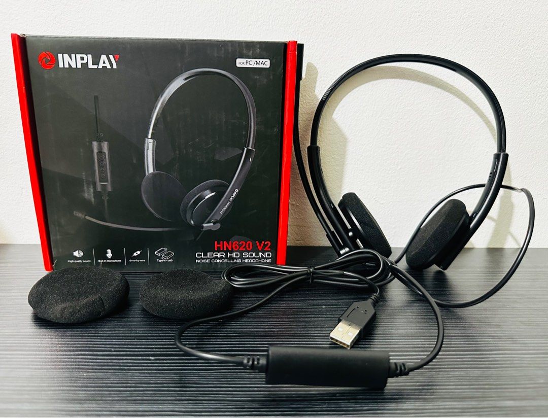 Noise Cancelling Headset INPLAY BNEW Audio Headphones Headsets on Carousell