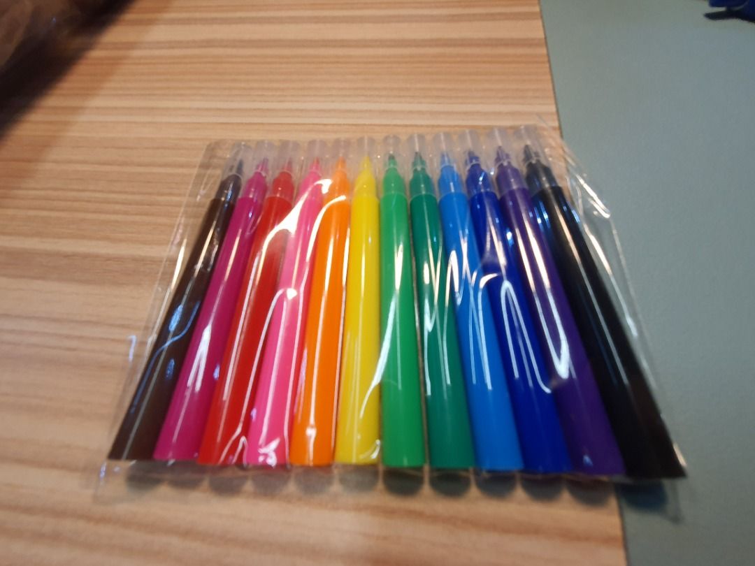 Pack of 12 Color Markers, Hobbies & Toys, Stationery & Craft, Other ...