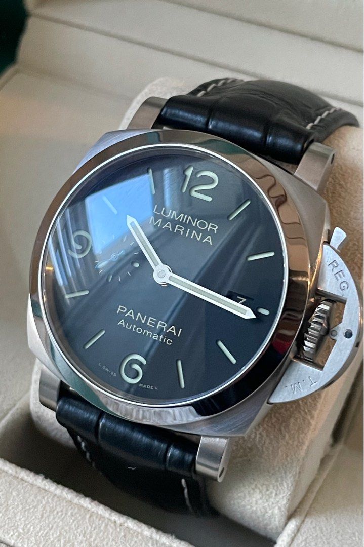 PAM 1312 *Brand new (Category: Luxury Watches) located in Manila. Submitted by watchguyph (Listing ID 1319673170, Image 1). Description: Steal deals ‼️ Panerai Luminor Marina 1312 44mm Automatic Sandwich dial Transparent back case With second hand and date Complete box and papers 💯 Secondary strap included Under warranty up to 8 years Below SRP Pm for inquries.