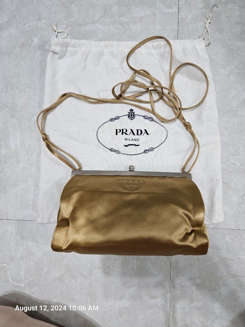 Prada Raso Marchio satin bag original (Category: Luxury Bags & Wallets) located in San Juan City. Submitted by rmdeclutter (Listing ID 1319643771, Image 2). Description: Original Don't need anymore.