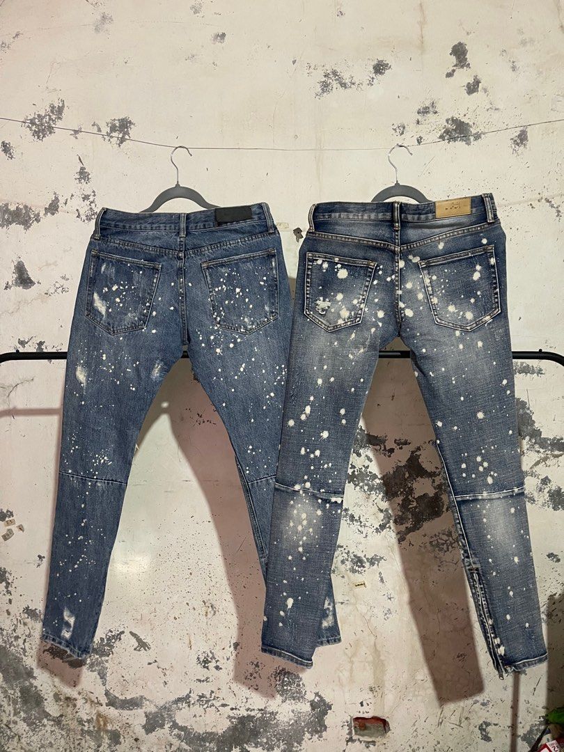 Purpose Tour Fear of God Paint Splatter Jeans Men s Fashion Bottoms Jeans on Carousell