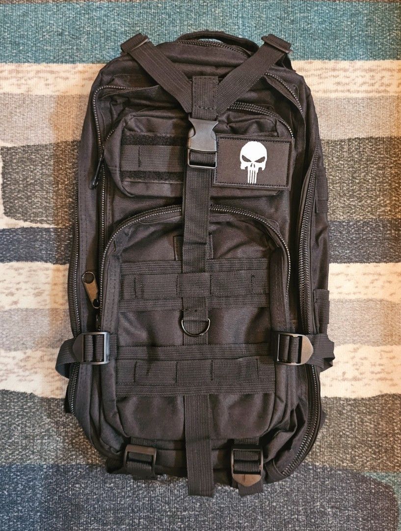 Tactical Bag Backpack 20 Liters Day Bag (Category: Backpacks) located in Quezon City. Submitted by Tics.Tacs.Toys (Listing ID 1319694945, Image 2). Description: black w free punisher patch and paracord keychain Location Commonwealth QC MOP GCash, BDO, BPI MOD Lalamove, JNT, Shapi Checkout EfB Northern Legends Hobby Shop Shapi Northern Legends Hobby Shop Zero 917 159 two 7 1 5 po.