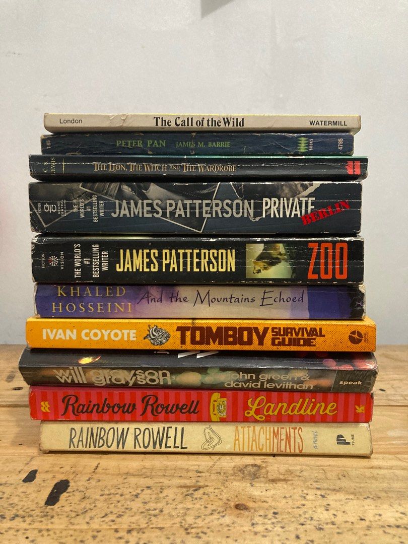 Take All Books (Category: Storybooks) located in Muntinlupa City. Submitted by cheesecloth (Listing ID 1319634878, Image 1). Description: 📚Take all books 〰️Available for meet up/same day delivery 〰️decluttering 〰️Call of the Wild John London 〰️Peter Pan James Barrie 〰️Narnia C.S Lewis 〰️James Patterson 〰️And the Mountains Echoed Khaled Hosseini 〰️Ivan Cayote 〰️Will Grayson John Green David Levithan 〰️Rainbow Rowell - Landline & Attachments 〰️RUS