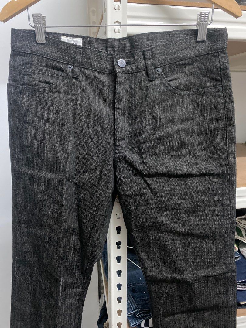 Takeo Kikuchi Jeans Stripe Black W32, Men's Fashion, Bottoms