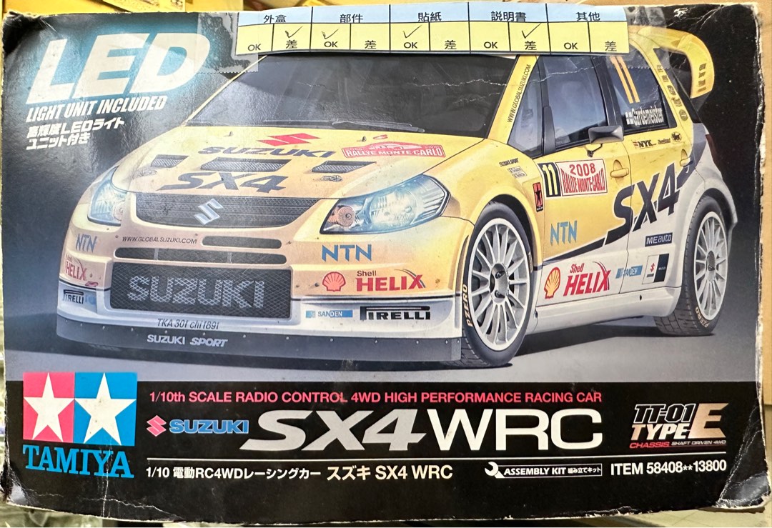 Tamiya 1/10 Suzuki SX4 WRC #58408 TT-01 Type E, 興趣及遊戲
