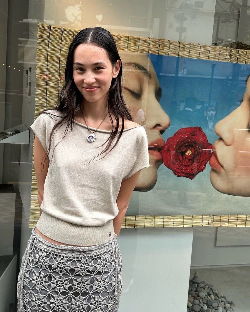 tankair OFF SHOULDER KNIT gray プロフ必読 tankair OFF SHOULDER KNIT gray プロフ必読