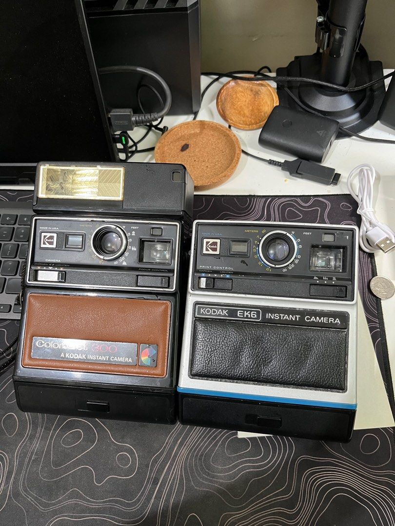VINTAGE Kodak Instant Camera (Category: Cameras) located in Manila. Submitted by kg.items (Listing ID 1319539346, Image 1). Description: Old Kodak Instant Camera bundle Model: Kodak Colorburst 300 and EK6 -used for props and display .