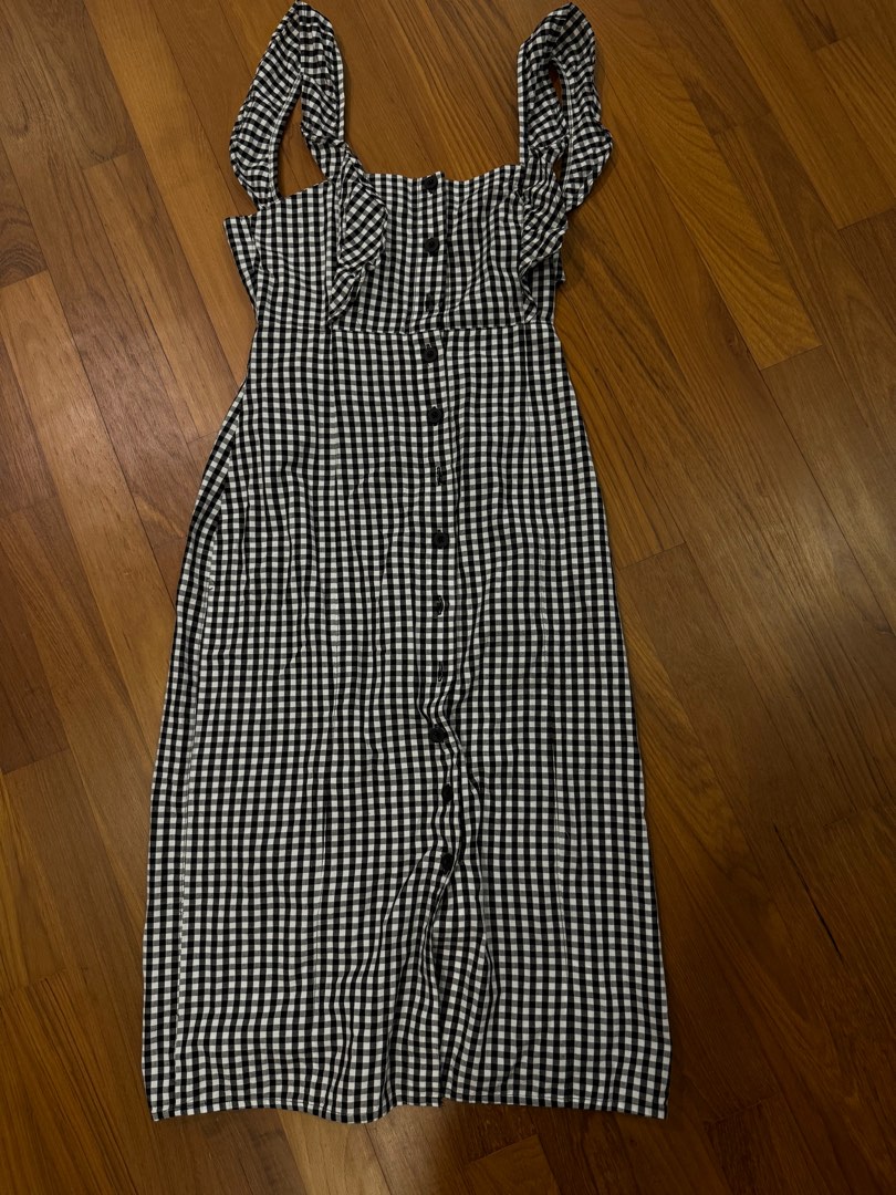 Warehouse gingham dress top